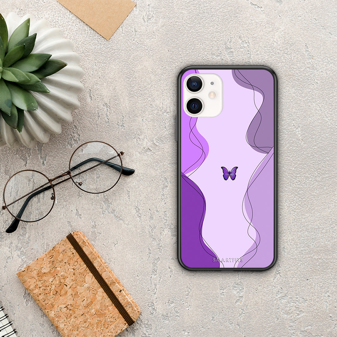 Purple Mariposa - iPhone 12 Mini case