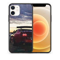 Thumbnail for Θήκη iPhone 12 Mini Racing Supra από τη Smartfits με σχέδιο στο πίσω μέρος και μαύρο περίβλημα | iPhone 12 Mini Racing Supra case with colorful back and black bezels
