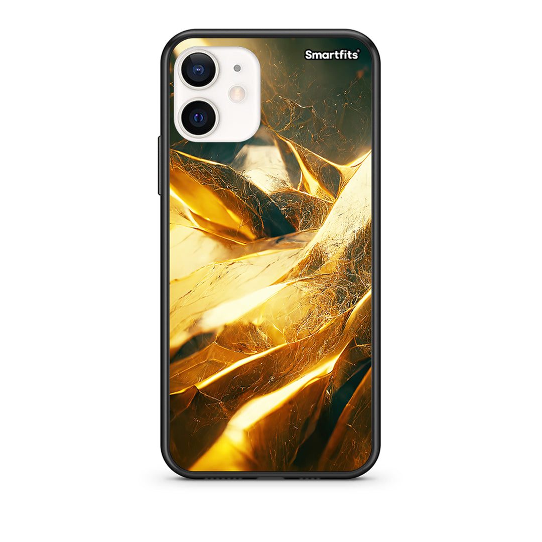 Θήκη iPhone 12 Mini Real Gold από τη Smartfits με σχέδιο στο πίσω μέρος και μαύρο περίβλημα | iPhone 12 Mini Real Gold case with colorful back and black bezels