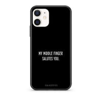 Thumbnail for Θήκη iPhone 12 Mini Salute από τη Smartfits με σχέδιο στο πίσω μέρος και μαύρο περίβλημα | iPhone 12 Mini Salute case with colorful back and black bezels