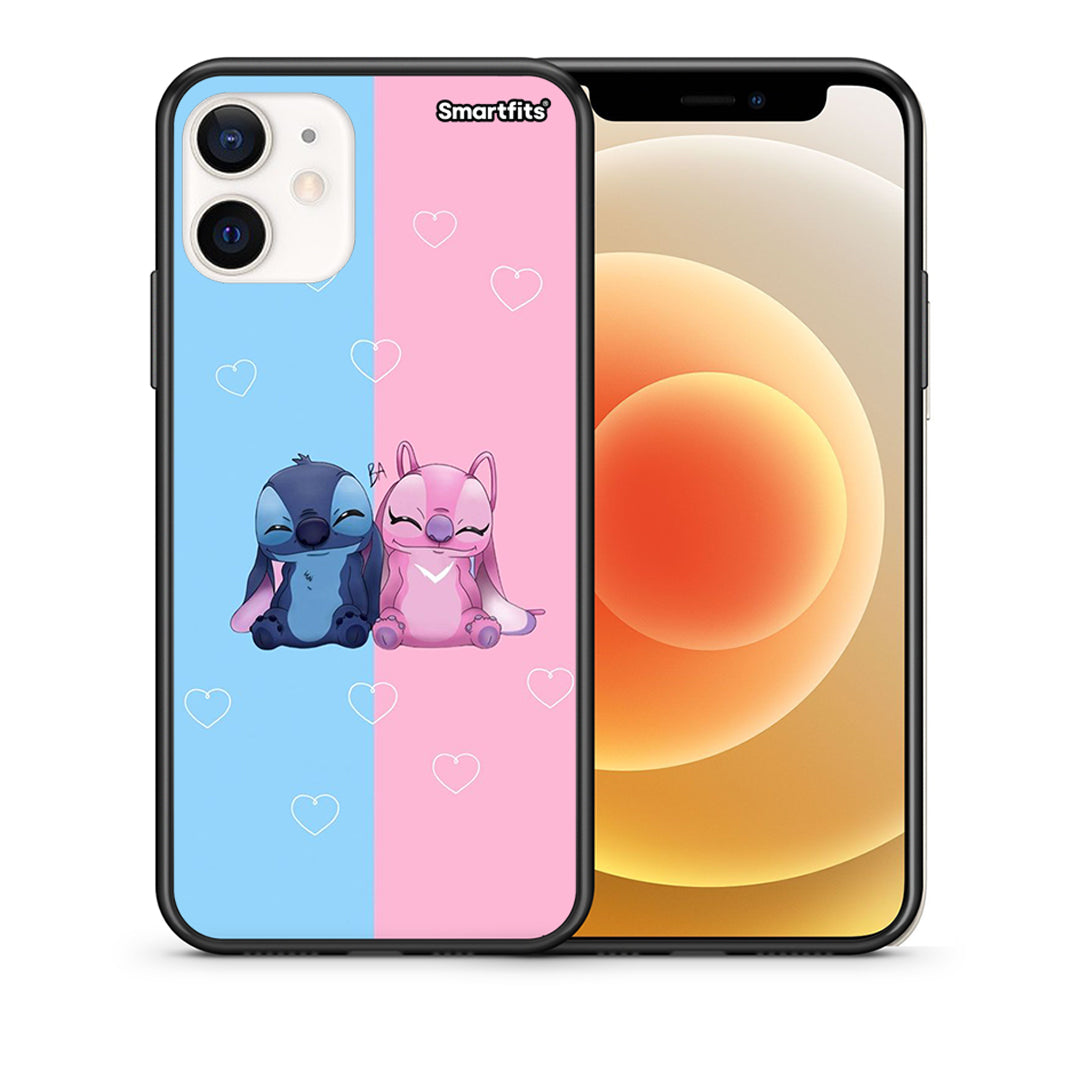 Θήκη iPhone 12 Mini Stitch And Angel από τη Smartfits με σχέδιο στο πίσω μέρος και μαύρο περίβλημα | iPhone 12 Mini Stitch And Angel case with colorful back and black bezels