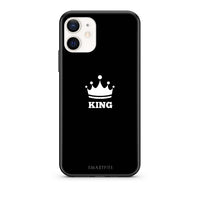 Thumbnail for Θήκη iPhone 12 Mini King Valentine από τη Smartfits με σχέδιο στο πίσω μέρος και μαύρο περίβλημα | iPhone 12 Mini King Valentine case with colorful back and black bezels