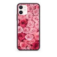 Thumbnail for Θήκη iPhone 12 Mini RoseGarden Valentine από τη Smartfits με σχέδιο στο πίσω μέρος και μαύρο περίβλημα | iPhone 12 Mini RoseGarden Valentine case with colorful back and black bezels
