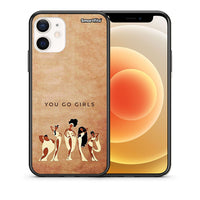 Thumbnail for Θήκη iPhone 12 Mini You Go Girl από τη Smartfits με σχέδιο στο πίσω μέρος και μαύρο περίβλημα | iPhone 12 Mini You Go Girl case with colorful back and black bezels