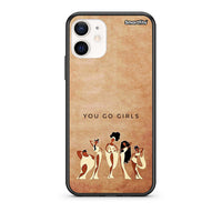 Thumbnail for Θήκη iPhone 12 Mini You Go Girl από τη Smartfits με σχέδιο στο πίσω μέρος και μαύρο περίβλημα | iPhone 12 Mini You Go Girl case with colorful back and black bezels
