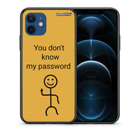 Thumbnail for Θήκη iPhone 12 My Password από τη Smartfits με σχέδιο στο πίσω μέρος και μαύρο περίβλημα | iPhone 12 My Password case with colorful back and black bezels
