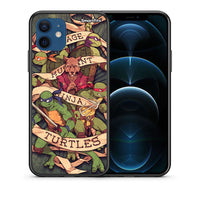Thumbnail for Θήκη iPhone 12 Pro Ninja Turtles από τη Smartfits με σχέδιο στο πίσω μέρος και μαύρο περίβλημα | iPhone 12 Pro Ninja Turtles case with colorful back and black bezels