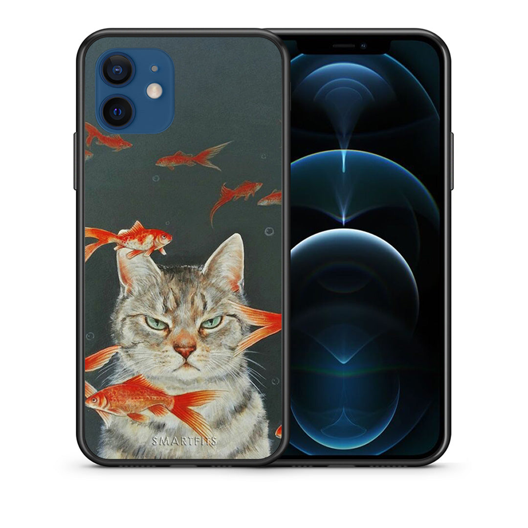 Cat Goldfish - iPhone 12 Pro case