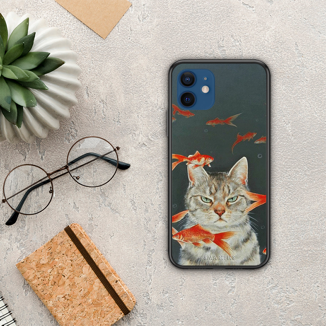Cat Goldfish - iPhone 12 case