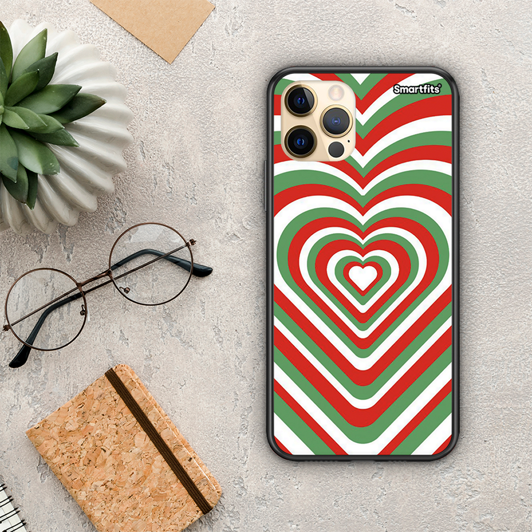 Christmas Hearts - iPhone 12 case