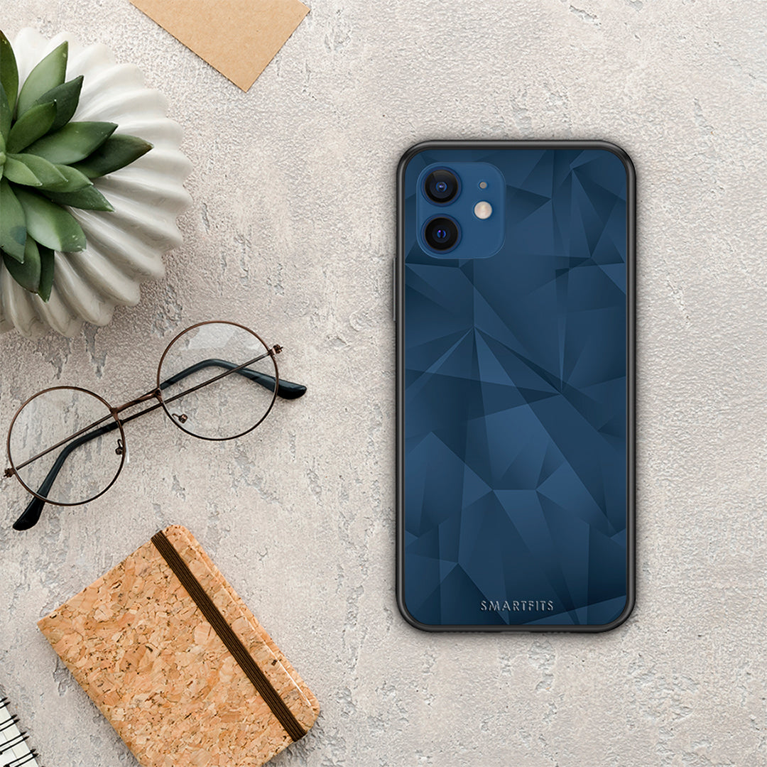 Geometric Blue Abstract - iPhone 12 case