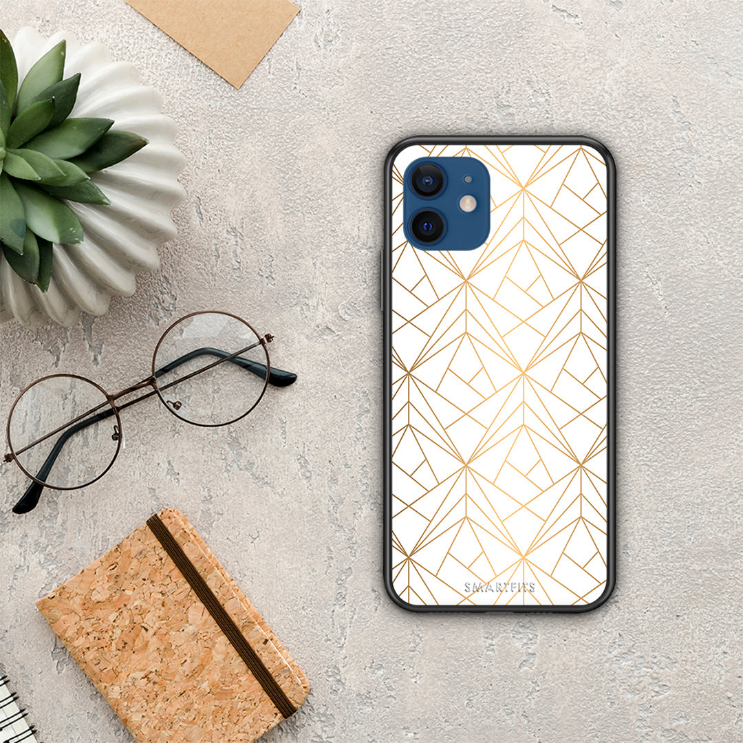 Geometric Luxury White - iPhone 12 case