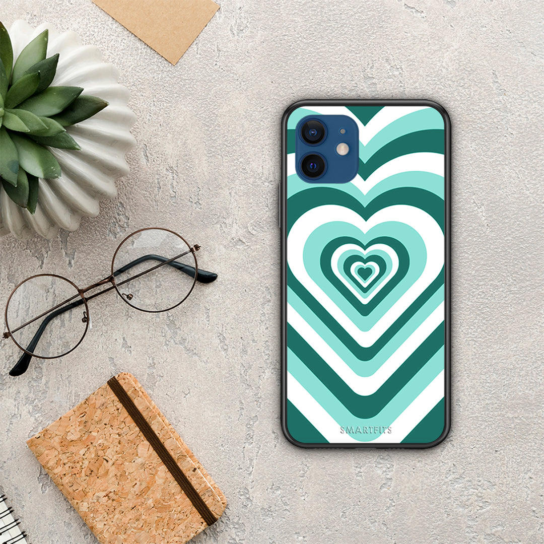 Green Hearts - iPhone 12 case