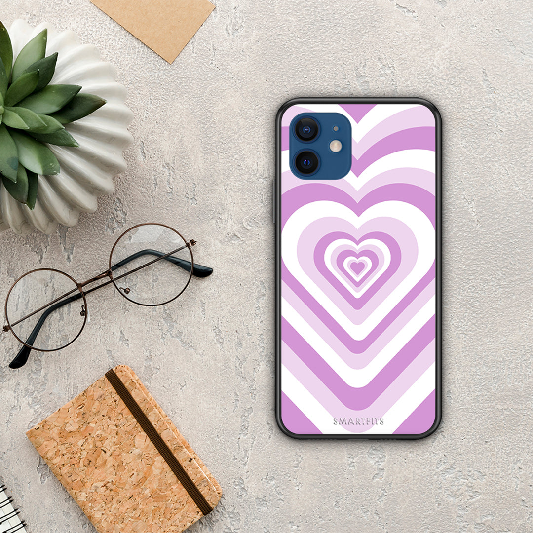 Lilac Hearts - iPhone 12 case