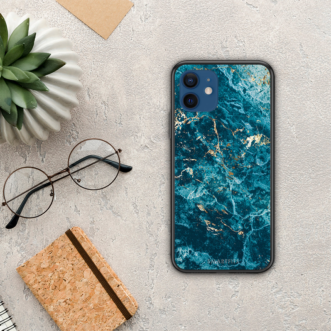 Marble Blue - iPhone 12 case