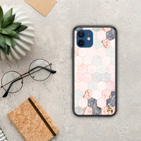 Thumbnail for Marble Hexagon Pink - iPhone 12 case