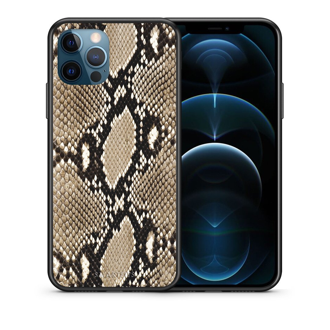 Θήκη iPhone 12 Pro Max Fashion Snake Animal από τη Smartfits με σχέδιο στο πίσω μέρος και μαύρο περίβλημα | iPhone 12 Pro Max Fashion Snake Animal case with colorful back and black bezels