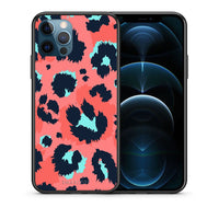 Thumbnail for Θήκη iPhone 12 Pro Max Pink Leopard Animal από τη Smartfits με σχέδιο στο πίσω μέρος και μαύρο περίβλημα | iPhone 12 Pro Max Pink Leopard Animal case with colorful back and black bezels
