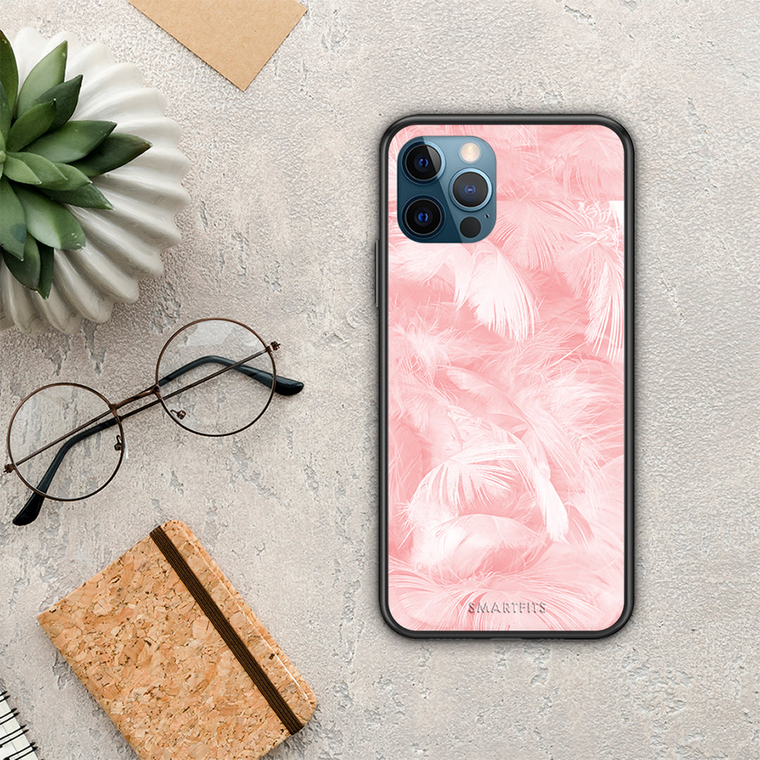 Boho Pink Feather - iPhone 12 Pro Max case