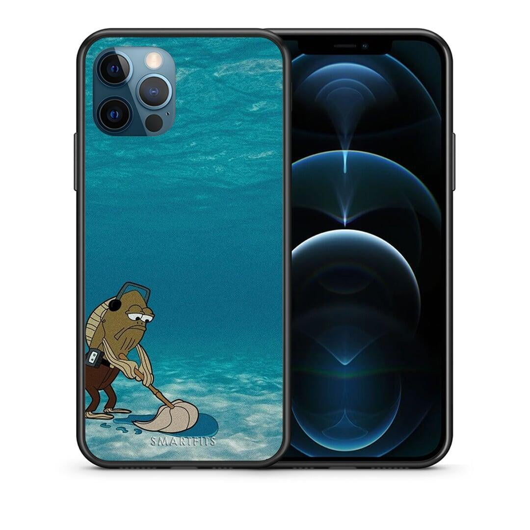 Θήκη iPhone 12 Pro Max Clean The Ocean από τη Smartfits με σχέδιο στο πίσω μέρος και μαύρο περίβλημα | iPhone 12 Pro Max Clean The Ocean case with colorful back and black bezels