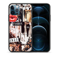 Thumbnail for Θήκη Αγίου Βαλεντίνου iPhone 12 Pro Max Collage Fashion από τη Smartfits με σχέδιο στο πίσω μέρος και μαύρο περίβλημα | iPhone 12 Pro Max Collage Fashion case with colorful back and black bezels