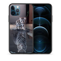 Thumbnail for Θήκη iPhone 12 Pro Max Tiger Cute από τη Smartfits με σχέδιο στο πίσω μέρος και μαύρο περίβλημα | iPhone 12 Pro Max Tiger Cute case with colorful back and black bezels