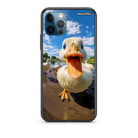 Thumbnail for iPhone 12 Pro Max Duck Face Θήκη από τη Smartfits με σχέδιο στο πίσω μέρος και μαύρο περίβλημα | Smartphone case with colorful back and black bezels by Smartfits