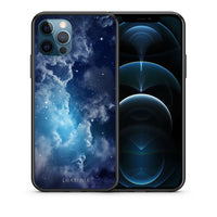 Thumbnail for Θήκη iPhone 12 Pro Max Blue Sky Galaxy από τη Smartfits με σχέδιο στο πίσω μέρος και μαύρο περίβλημα | iPhone 12 Pro Max Blue Sky Galaxy case with colorful back and black bezels