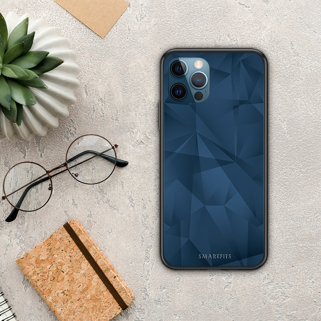 Geometric Blue Abstract - iPhone 12 Pro max case