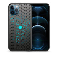 Thumbnail for Θήκη iPhone 12 Pro Max Hexagonal Geometric από τη Smartfits με σχέδιο στο πίσω μέρος και μαύρο περίβλημα | iPhone 12 Pro Max Hexagonal Geometric case with colorful back and black bezels