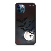 Thumbnail for iPhone 12 Pro Max Halloween Bat Night Θήκη από τη Smartfits με σχέδιο στο πίσω μέρος και μαύρο περίβλημα | Smartphone case with colorful back and black bezels by Smartfits