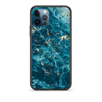 Thumbnail for iPhone 12 Pro Max Marble Blue θήκη από τη Smartfits με σχέδιο στο πίσω μέρος και μαύρο περίβλημα | Smartphone case with colorful back and black bezels by Smartfits
