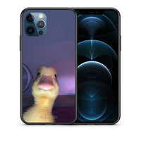 Thumbnail for Θήκη iPhone 12 Pro Max Meme Duck από τη Smartfits με σχέδιο στο πίσω μέρος και μαύρο περίβλημα | iPhone 12 Pro Max Meme Duck case with colorful back and black bezels