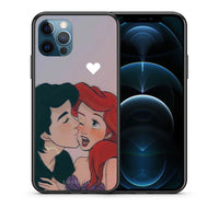 Thumbnail for Θήκη Αγίου Βαλεντίνου iPhone 12 Pro Max Mermaid Love από τη Smartfits με σχέδιο στο πίσω μέρος και μαύρο περίβλημα | iPhone 12 Pro Max Mermaid Love case with colorful back and black bezels