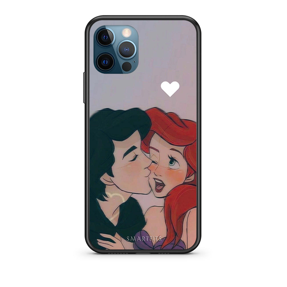 iPhone 12 Pro Max Mermaid Love Θήκη Αγίου Βαλεντίνου από τη Smartfits με σχέδιο στο πίσω μέρος και μαύρο περίβλημα | Smartphone case with colorful back and black bezels by Smartfits