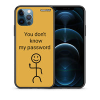 Thumbnail for Θήκη iPhone 12 Pro Max My Password από τη Smartfits με σχέδιο στο πίσω μέρος και μαύρο περίβλημα | iPhone 12 Pro Max My Password case with colorful back and black bezels