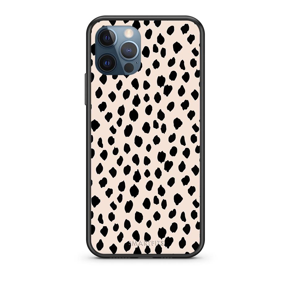 iPhone 12 Pro Max New Polka Dots θήκη από τη Smartfits με σχέδιο στο πίσω μέρος και μαύρο περίβλημα | Smartphone case with colorful back and black bezels by Smartfits