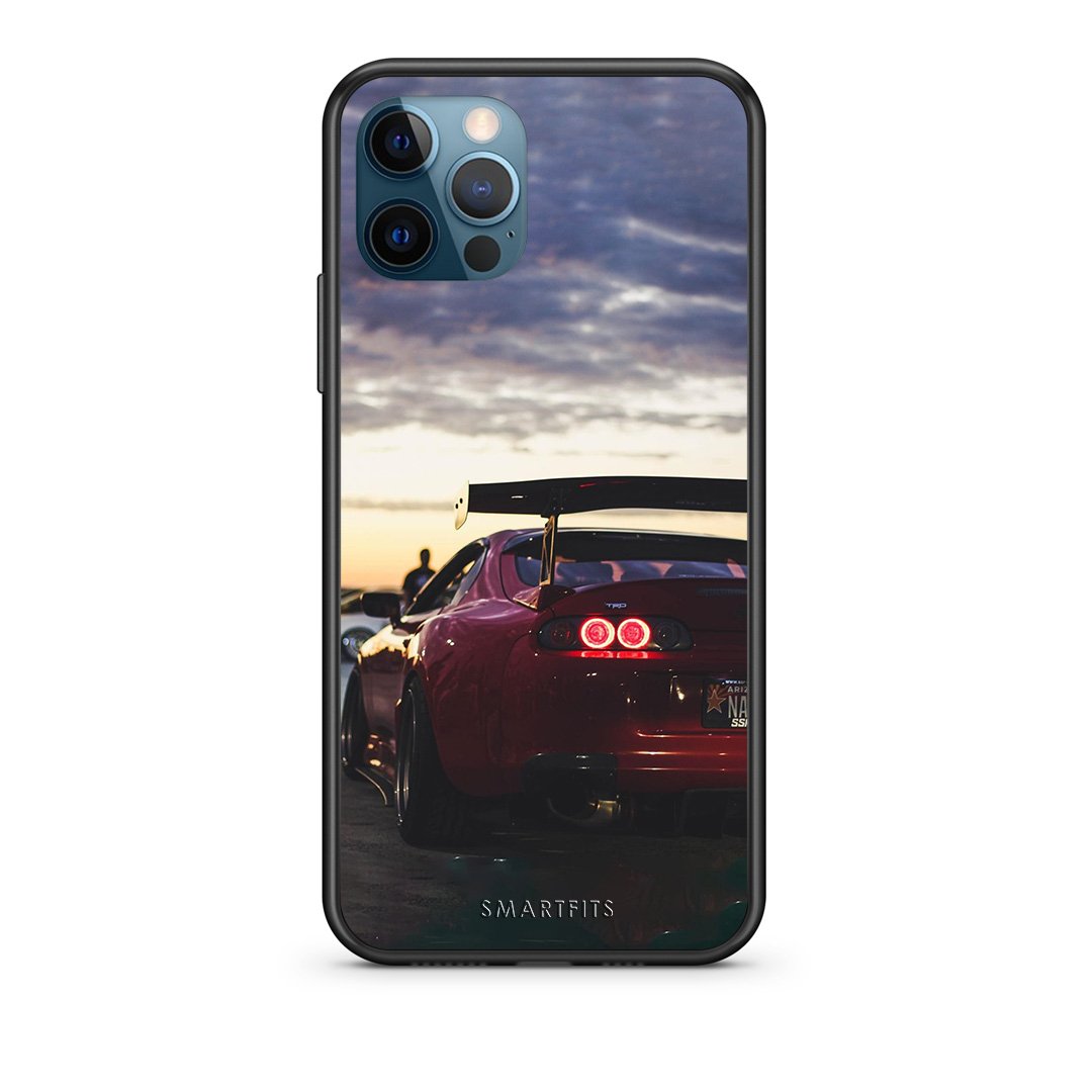 iPhone 12 Pro Max Racing Supra θήκη από τη Smartfits με σχέδιο στο πίσω μέρος και μαύρο περίβλημα | Smartphone case with colorful back and black bezels by Smartfits