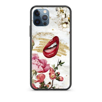 Thumbnail for iPhone 12 Pro Max Red Lips θήκη από τη Smartfits με σχέδιο στο πίσω μέρος και μαύρο περίβλημα | Smartphone case with colorful back and black bezels by Smartfits