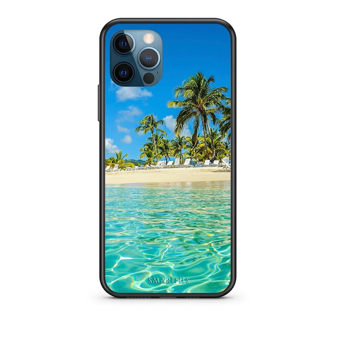iPhone 12 Pro Max Tropical Vibes Θήκη από τη Smartfits με σχέδιο στο πίσω μέρος και μαύρο περίβλημα | Smartphone case with colorful back and black bezels by Smartfits
