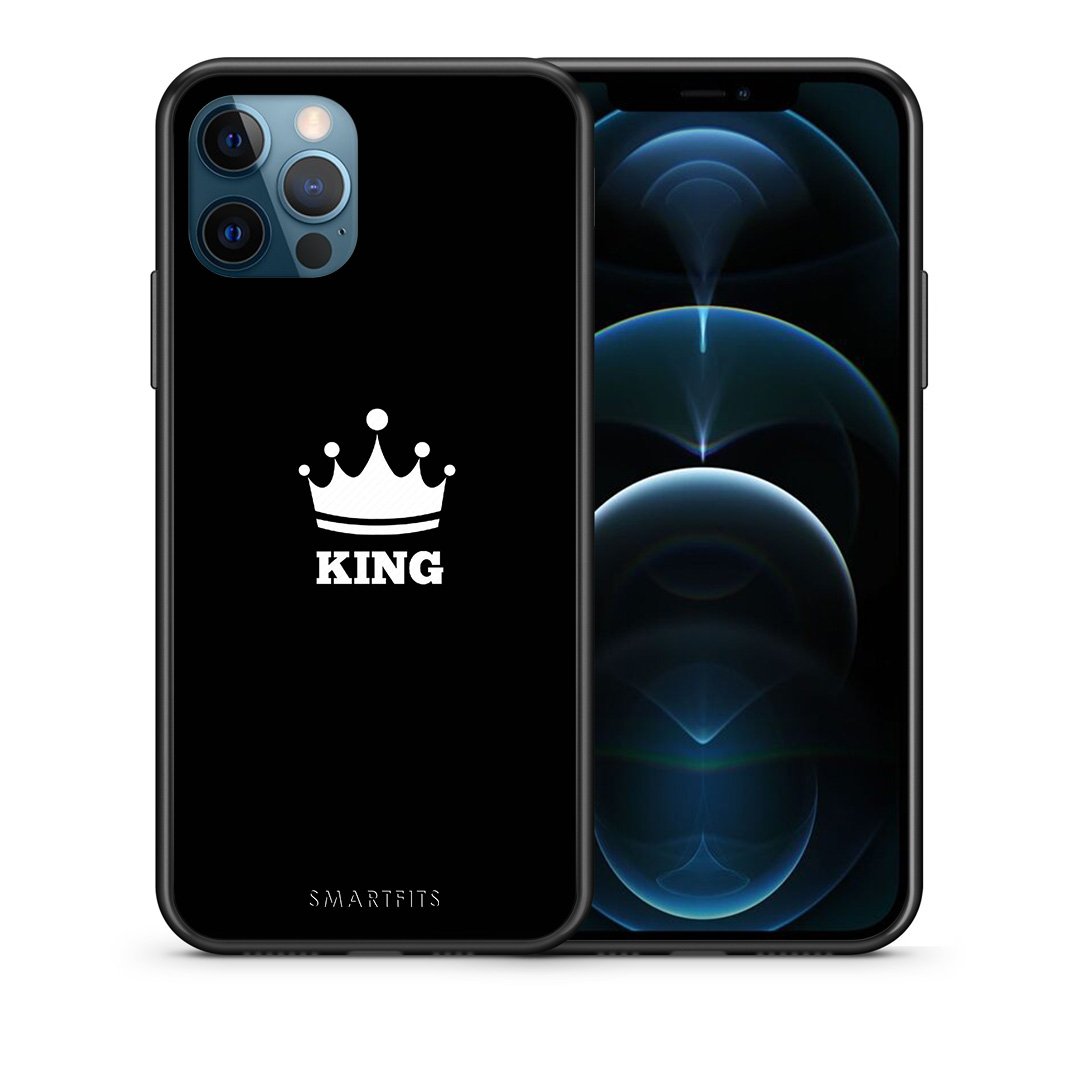 Θήκη iPhone 12 Pro Max King Valentine από τη Smartfits με σχέδιο στο πίσω μέρος και μαύρο περίβλημα | iPhone 12 Pro Max King Valentine case with colorful back and black bezels