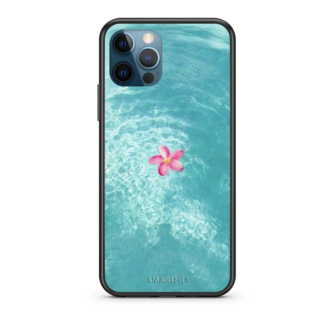 iPhone 12 Pro Max Water Flower Θήκη από τη Smartfits με σχέδιο στο πίσω μέρος και μαύρο περίβλημα | Smartphone case with colorful back and black bezels by Smartfits