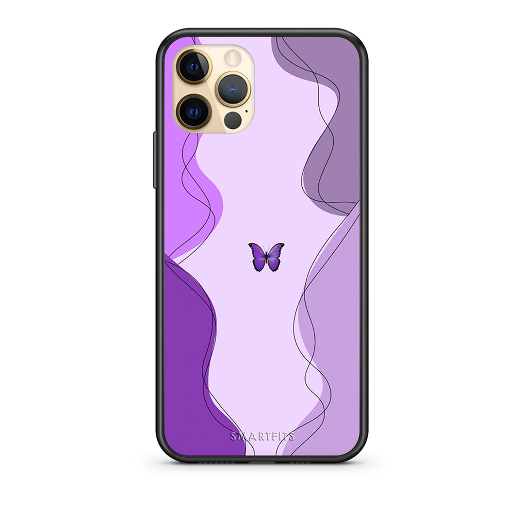 Purple Mariposa - iPhone 12 Pro case