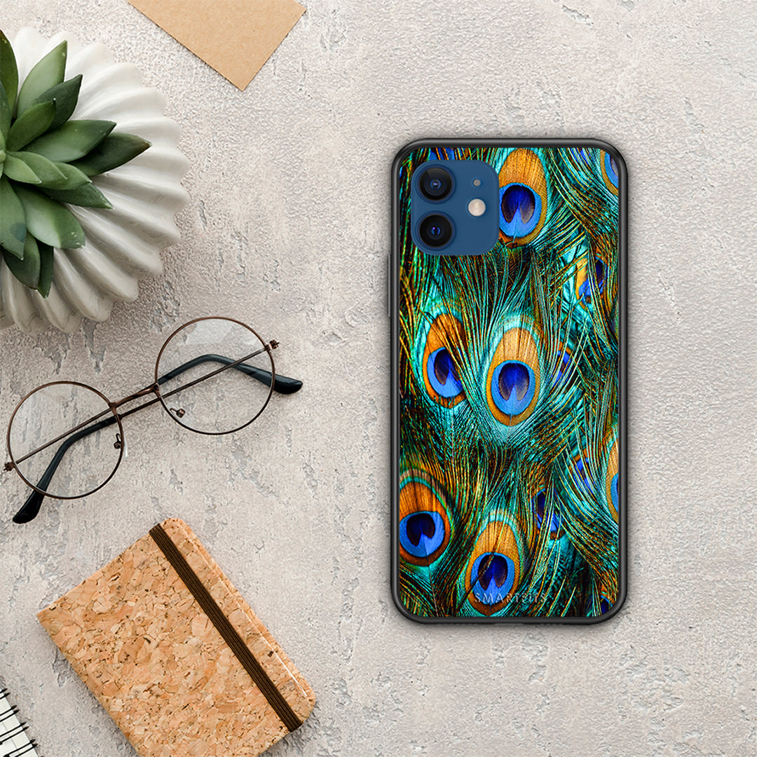 Real Peacock Feathers - iPhone 12 case