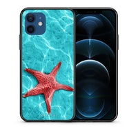 Thumbnail for Θήκη iPhone 12 Pro Red Starfish από τη Smartfits με σχέδιο στο πίσω μέρος και μαύρο περίβλημα | iPhone 12 Pro Red Starfish case with colorful back and black bezels