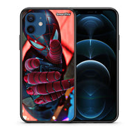 Thumbnail for Θήκη iPhone 12 Spider Hand από τη Smartfits με σχέδιο στο πίσω μέρος και μαύρο περίβλημα | iPhone 12 Spider Hand case with colorful back and black bezels