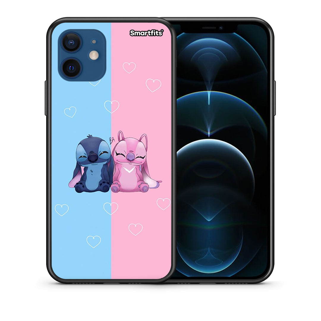 Θήκη iPhone 12 Stitch And Angel από τη Smartfits με σχέδιο στο πίσω μέρος και μαύρο περίβλημα | iPhone 12 Stitch And Angel case with colorful back and black bezels