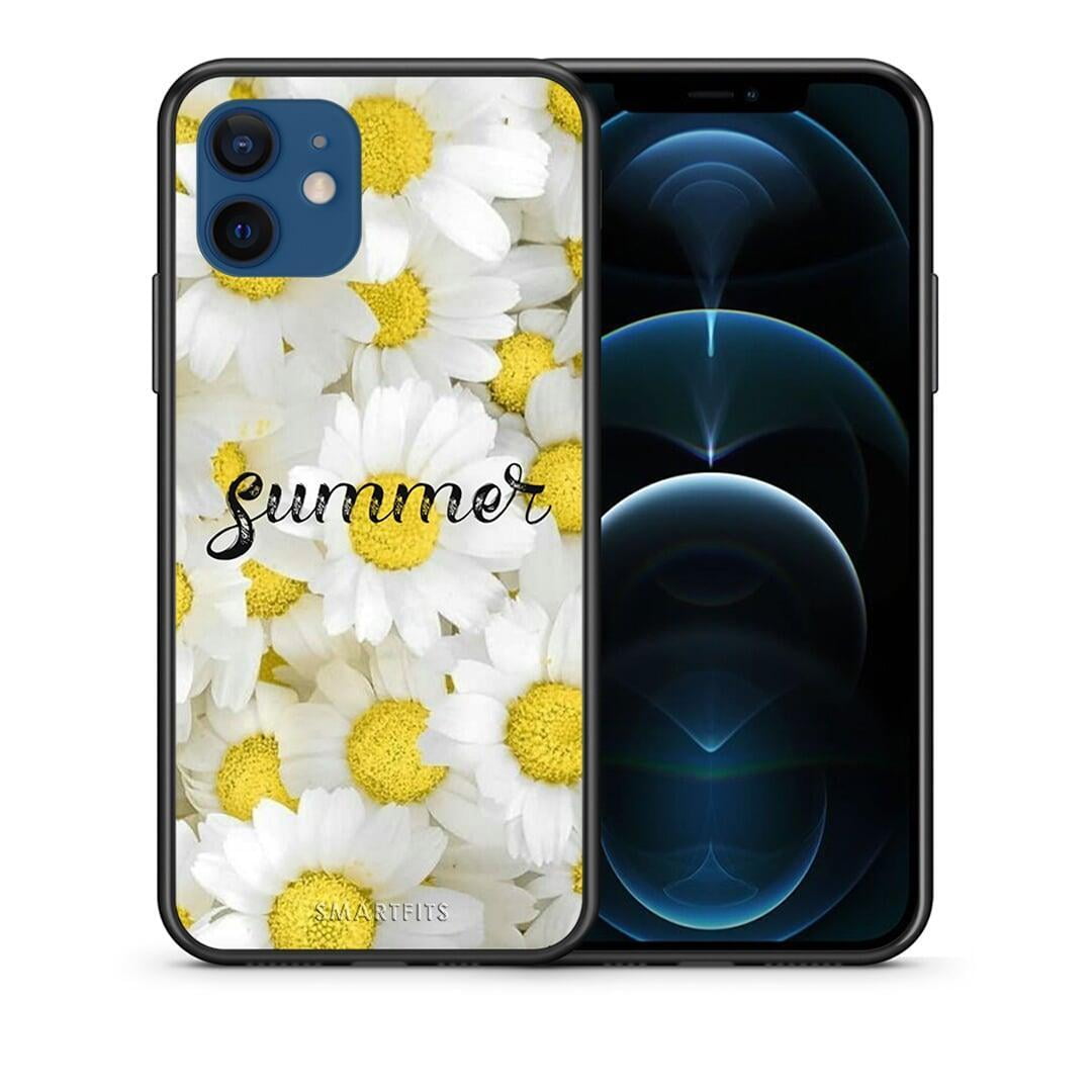 Θήκη iPhone 12 Pro Summer Daisies από τη Smartfits με σχέδιο στο πίσω μέρος και μαύρο περίβλημα | iPhone 12 Pro Summer Daisies case with colorful back and black bezels