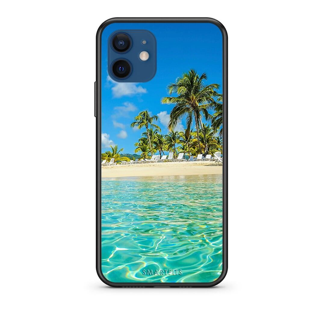 Θήκη iPhone 12 Tropical Vibes από τη Smartfits με σχέδιο στο πίσω μέρος και μαύρο περίβλημα | iPhone 12 Tropical Vibes case with colorful back and black bezels