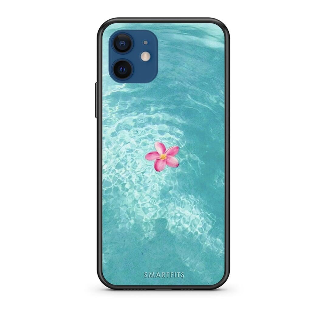 Θήκη iPhone 12 Water Flower από τη Smartfits με σχέδιο στο πίσω μέρος και μαύρο περίβλημα | iPhone 12 Water Flower case with colorful back and black bezels